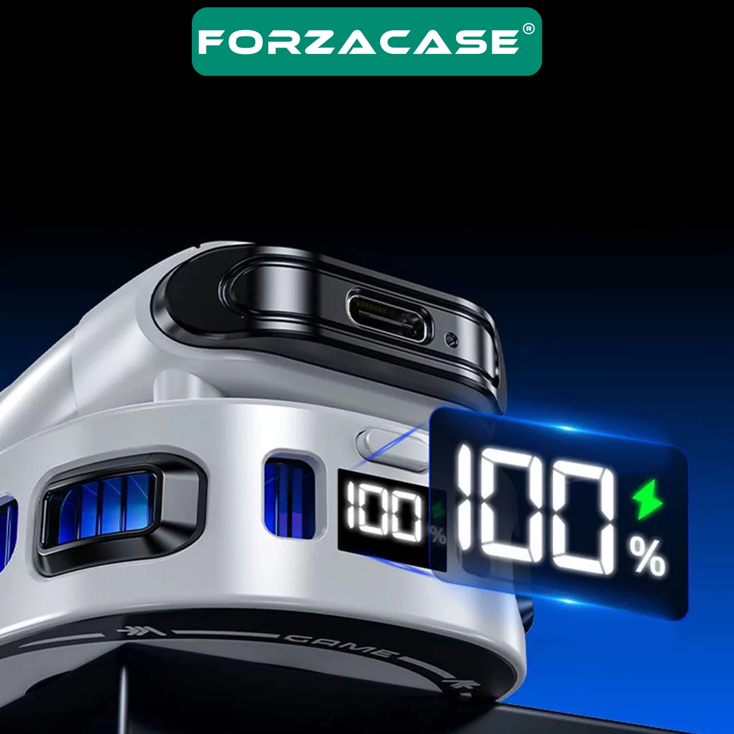 Forzacase Manyetik Kablosuz 2000 mAh Powerbankli Telefon Soğutucu Radyatör Isı Önleyici Fan - FC1223