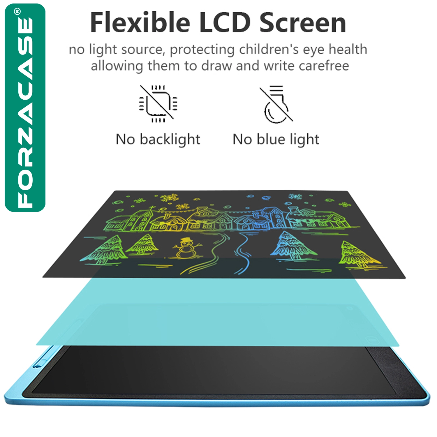 Forzacase 20 inch LCD Panel Dijital Kalemli Çizim Yazı Tahtası Eğitim Tableti - FC1226
