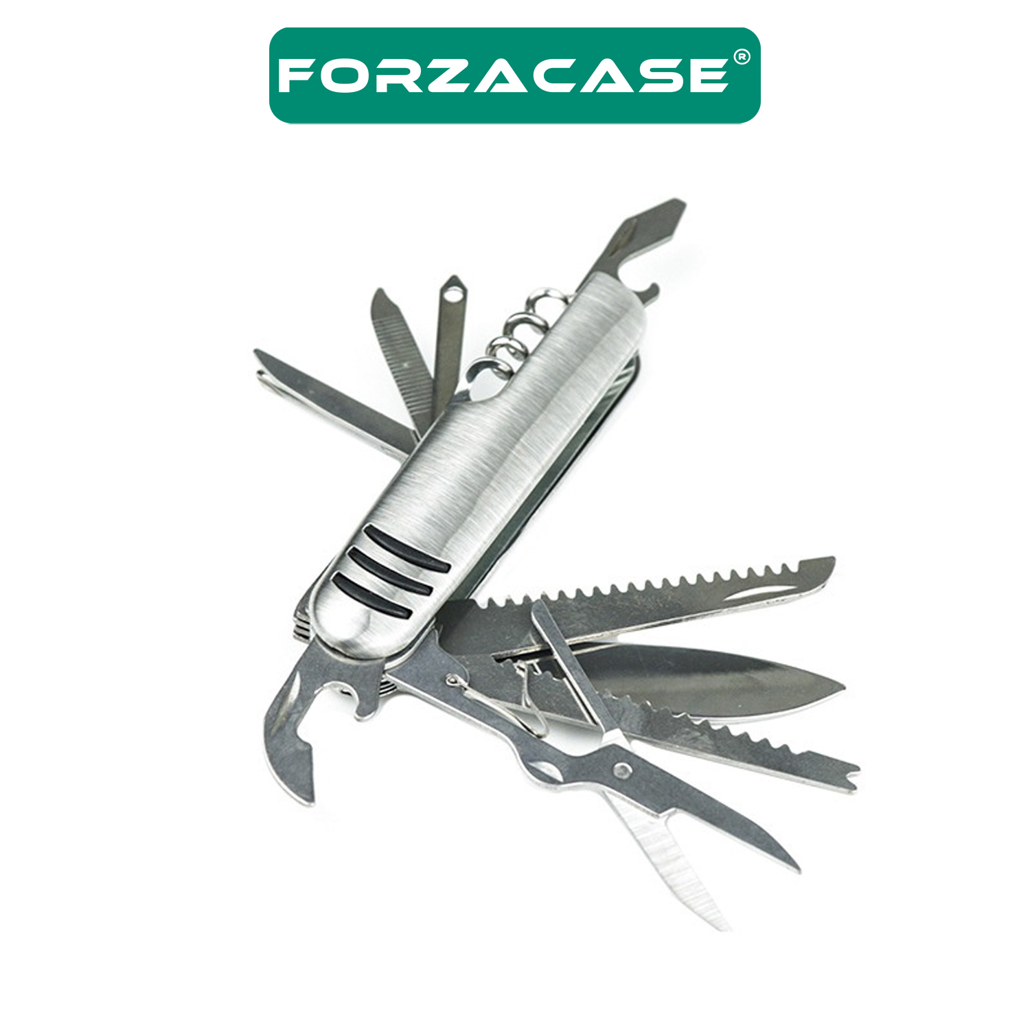 Forzacase Çok Amaçlı Çakı 11 Fonksiyonlu İsviçre Çakısı Katlanır Metal Çakı - FC123