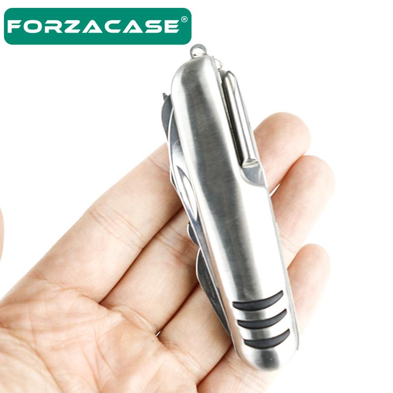 Forzacase Çok Amaçlı Çakı 11 Fonksiyonlu İsviçre Çakısı Katlanır Metal Çakı - FC123