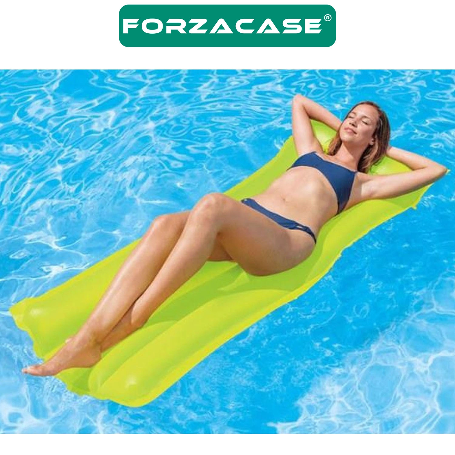 Forzacase Yetişkin ve Çocuklar İçin Şişme Deniz Yatağı 183x69 cm Yeşil Renk - FC1234