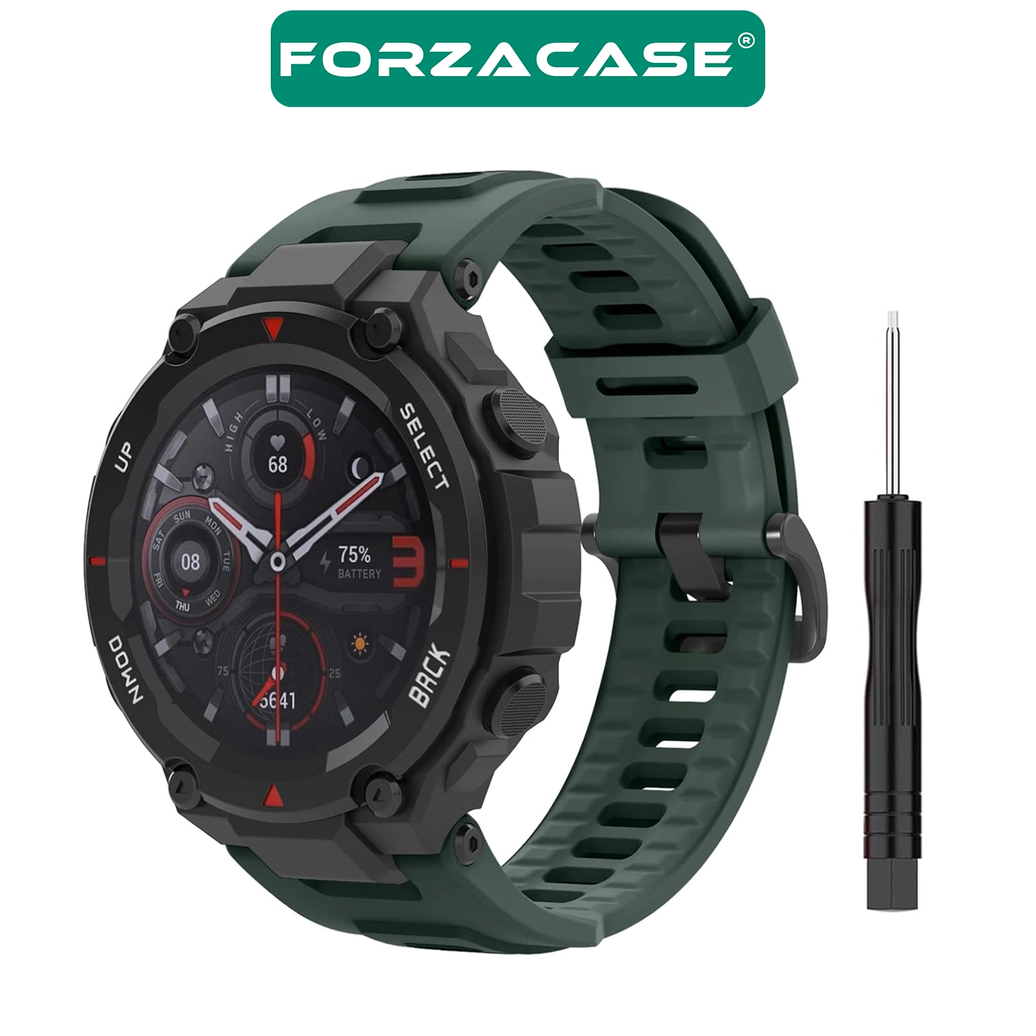 Forzacase Amazfit T-Rex / T-Rex Pro ile uyumlu Silikon Kordon Kayış - FC1237