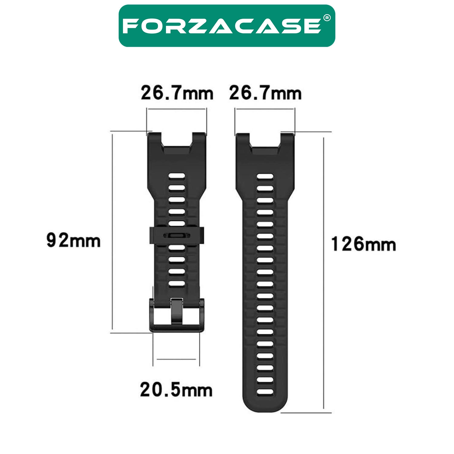 Forzacase Amazfit T-Rex / T-Rex Pro ile uyumlu Silikon Kordon Kayış - FC1237
