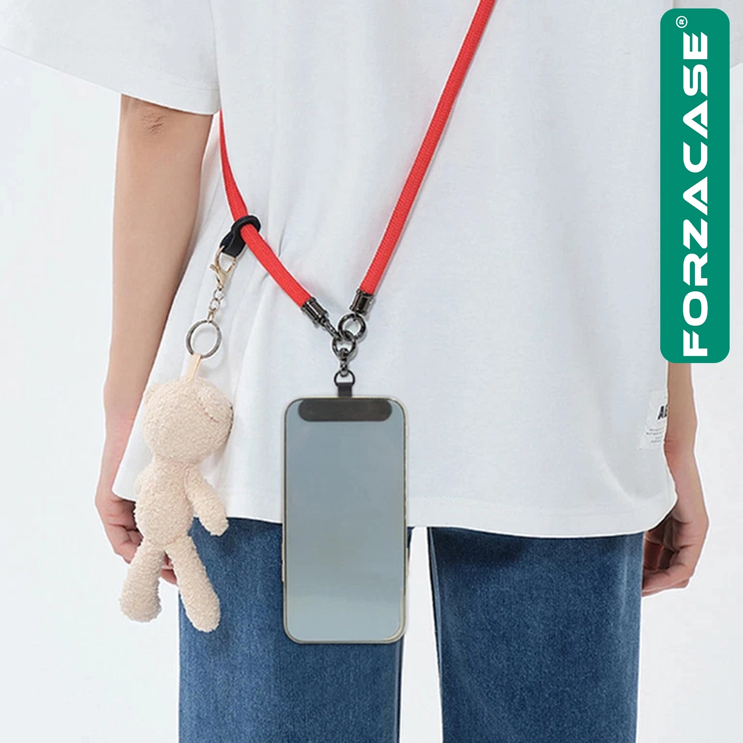 Forzacase 360 Döner Başlıklı Telefon İp Askılıklar için Kılıf İçi Telefon Zinciri Sabitleme Aparatı Askı Pedi - FC1238