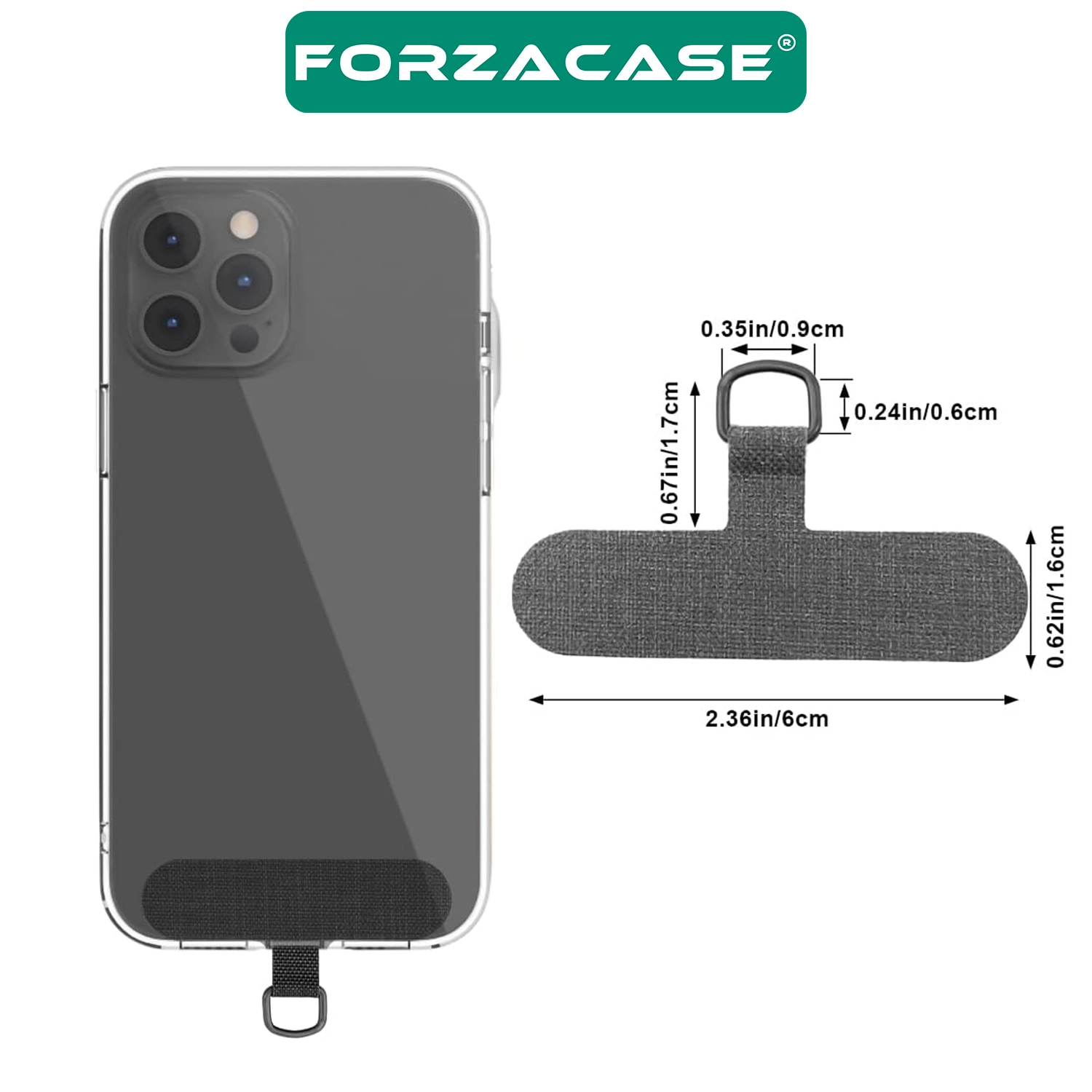 Forzacase 360 Döner Başlıklı Telefon İp Askılıklar için Kılıf İçi Telefon Zinciri Sabitleme Aparatı Askı Pedi - FC1238