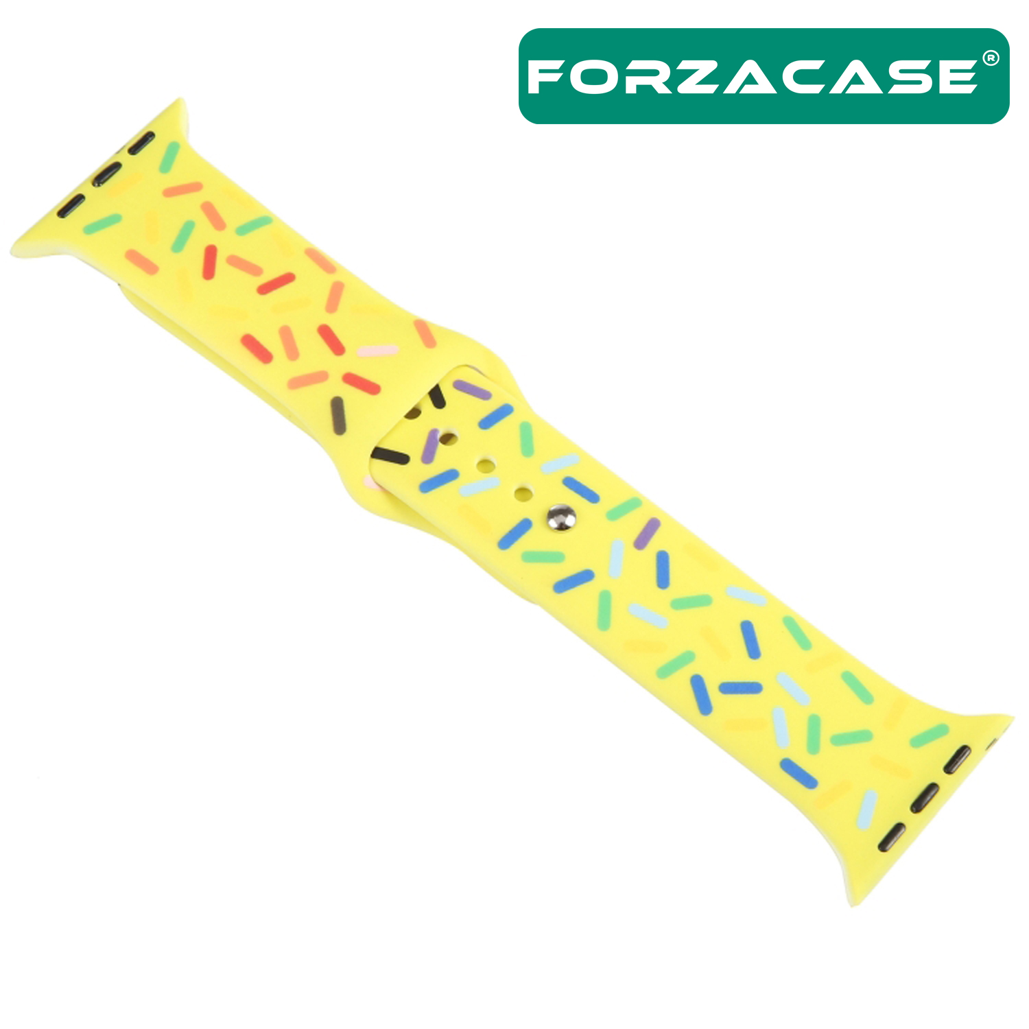 Forzacase Apple Watch 8 45mm için Renkli Damla Sportif Silikon Kordon Kayış - FC124