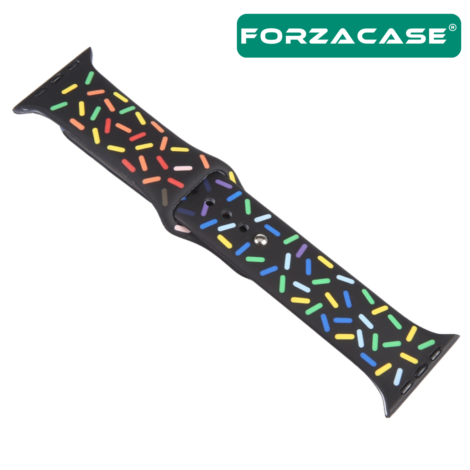Forzacase Apple Watch Ultra 49mm için Renkli Damla Sportif Silikon Kordon Kayış - FC124