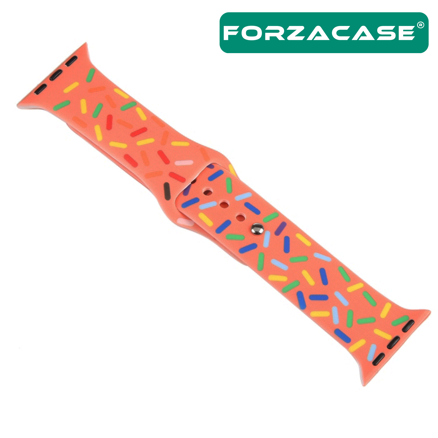 Forzacase Apple Watch Ultra 49mm için Renkli Damla Sportif Silikon Kordon Kayış - FC124