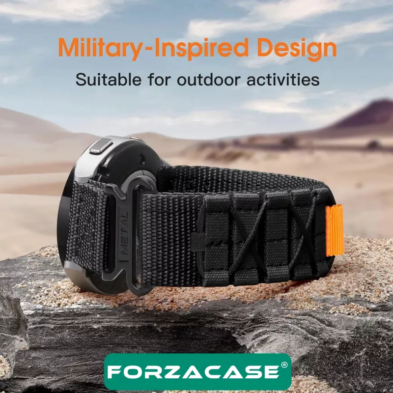Forzacase Honor Watch 4 Pro ile uyumlu Orbital Örgülü Halat Tasarımlı Hasır Kordon - FC1240