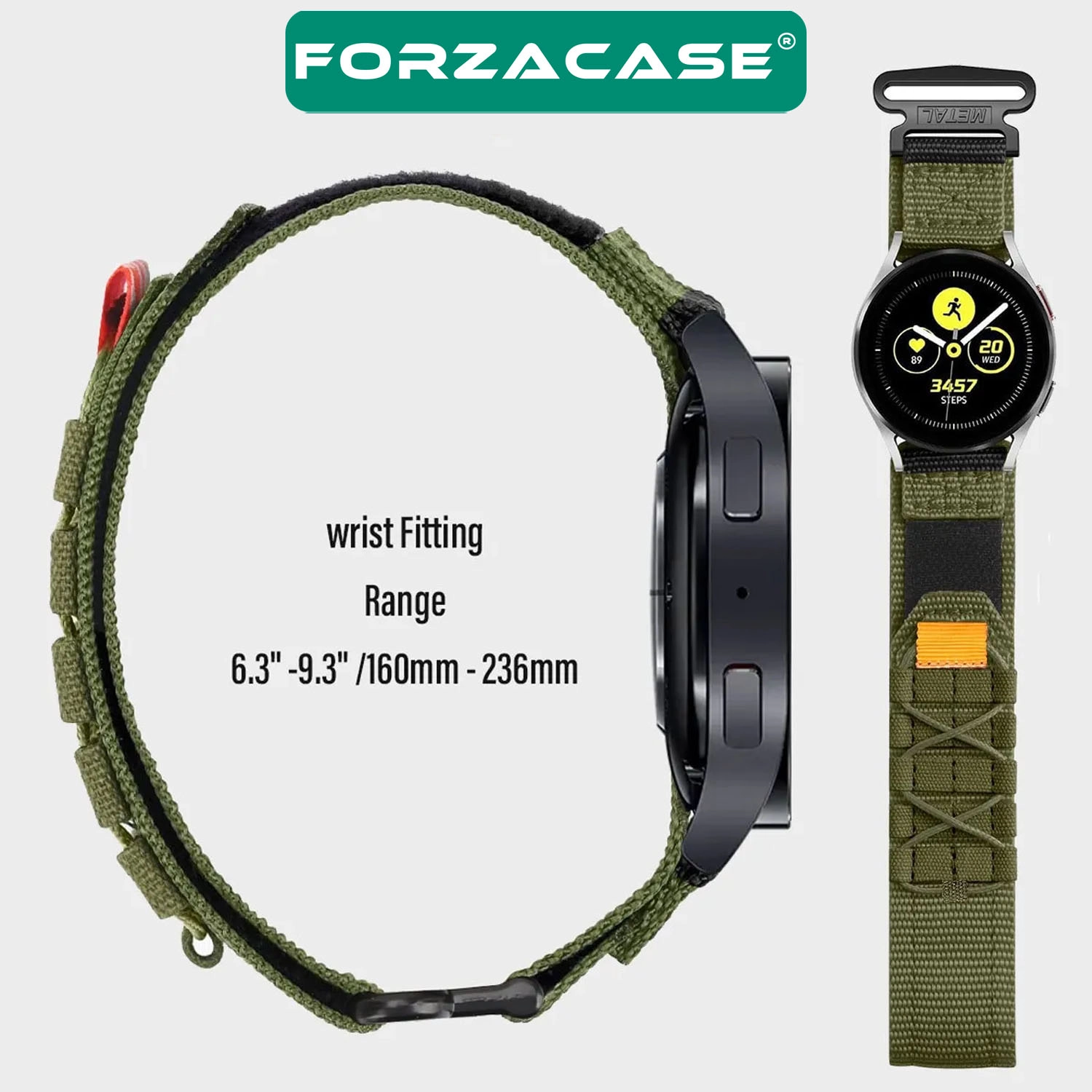 Forzacase Xiaomi Watch S5 46mm ile uyumlu Orbital Örgülü Halat Tasarımlı Hasır Kordon - FC1240