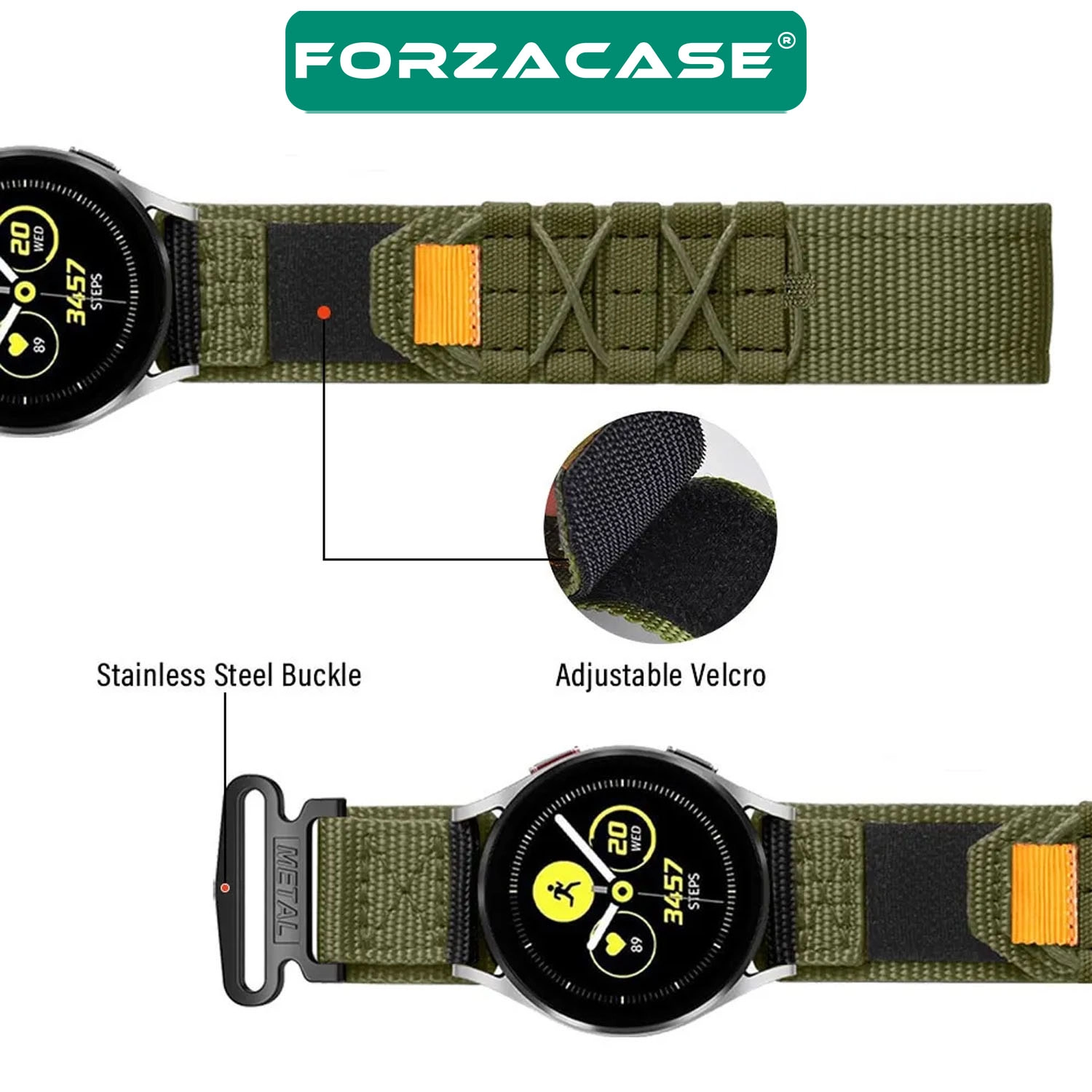 Forzacase Xiaomi Watch S5 46mm ile uyumlu Orbital Örgülü Halat Tasarımlı Hasır Kordon - FC1240