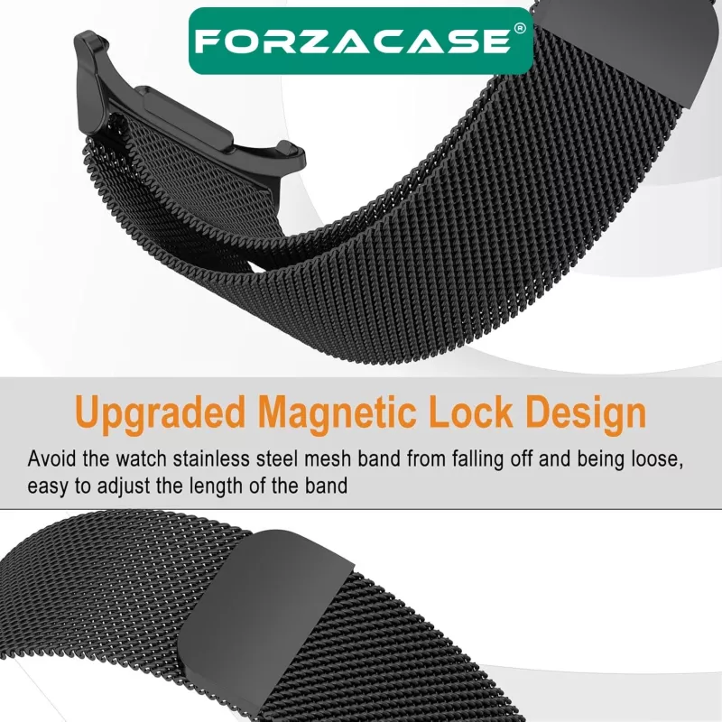 Forzacase Samsung Galaxy Watch 8 Ultra 47mm ile uyumlu Metal Mıknatıslı Kordon Kayış - FC1247