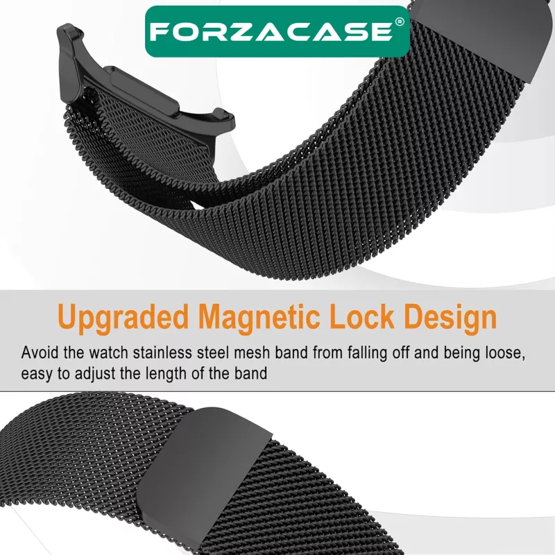 Forzacase Samsung Galaxy Watch 7 Ultra 47mm ile uyumlu Metal Mıknatıslı Kordon Kayış - FC1247