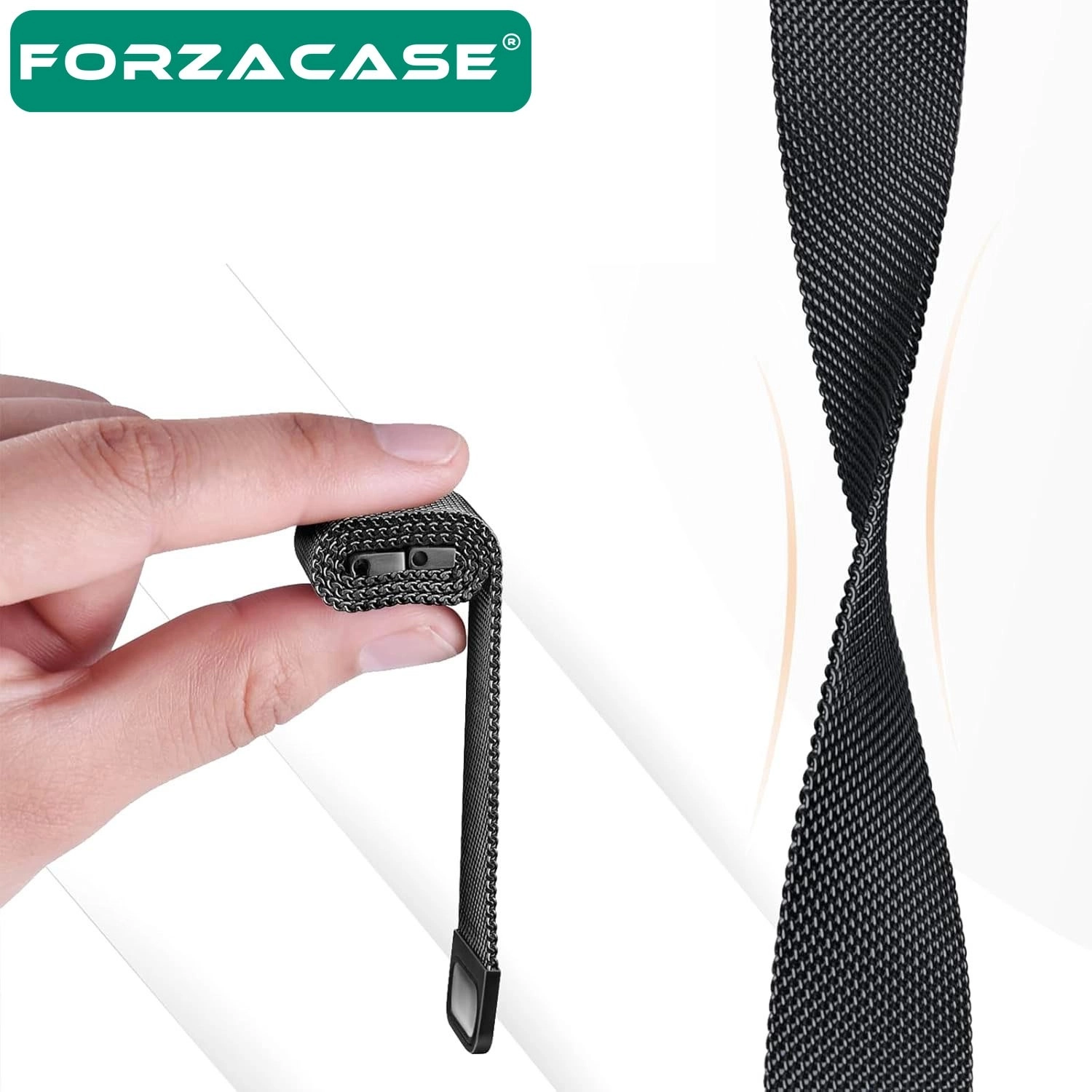 Forzacase Samsung Galaxy Watch 8 Ultra 47mm ile uyumlu Metal Mıknatıslı Kordon Kayış - FC1247