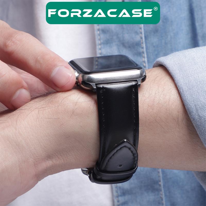 Forzacase Apple Watch Ultra 49mm için Deri Kordon Kayış - FC125