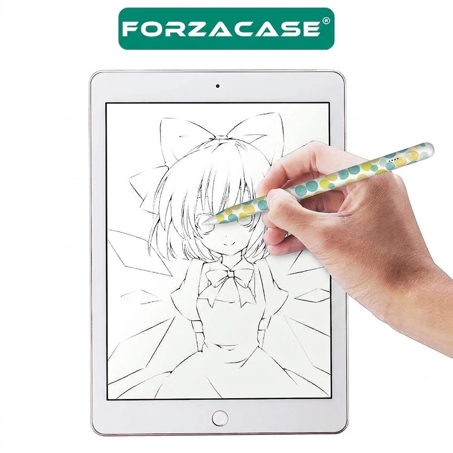 Forzacase Universal Tabletler iOS Android ile uyumlu Manyetik Aktif Stylus Desenli Dokunmatik Kalem - FC1256