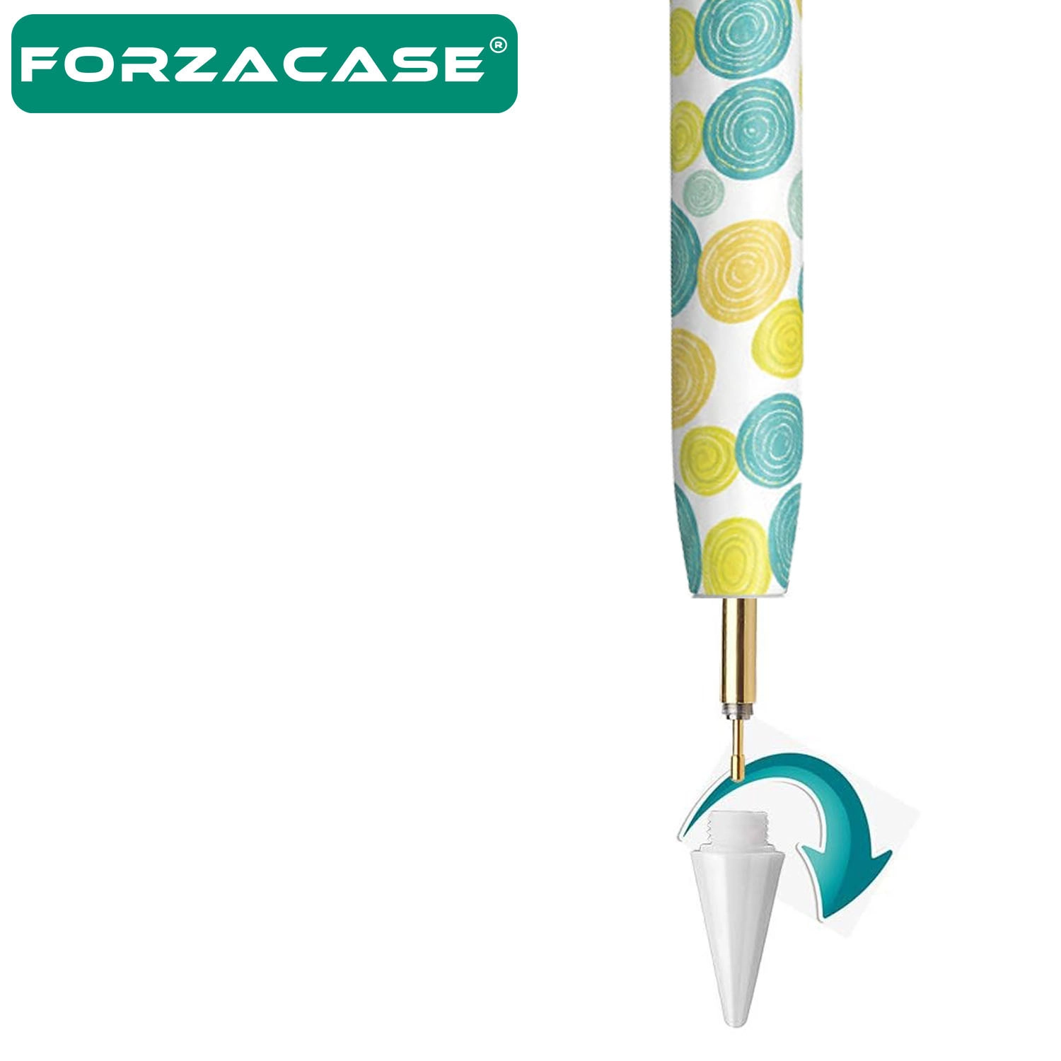 Forzacase Universal Tabletler iOS Android ile uyumlu Manyetik Aktif Stylus Desenli Dokunmatik Kalem - FC1256