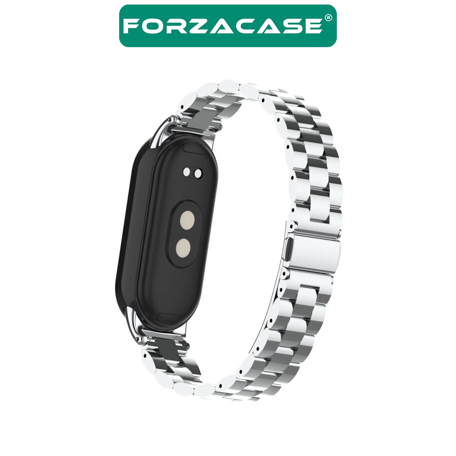Forzacase Xiaomi Mi Band 8 / 9 / 10 ile uyumlu Metal Baklalı Kordon Kayış - FC1257