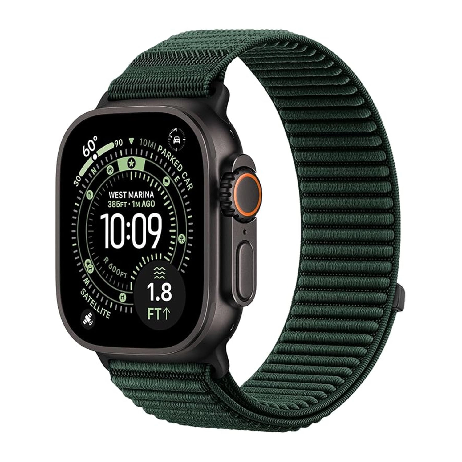 Forzacase Apple Watch Ultra 1/2 49mm ile uyumlu Wave Desen Hasır Örgü Cırtlı Kordon Kayış - FC1258