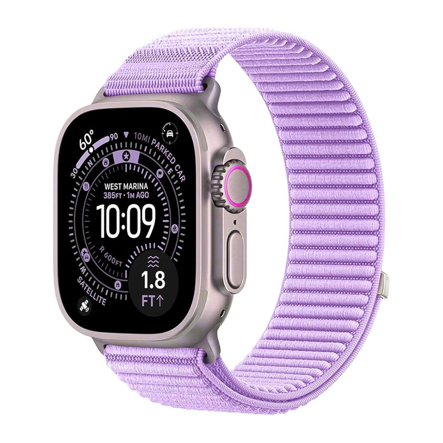 Forzacase Apple Watch 10 46mm ile uyumlu Wave Desen Hasır Örgü Cırtlı Kordon Kayış - FC1258