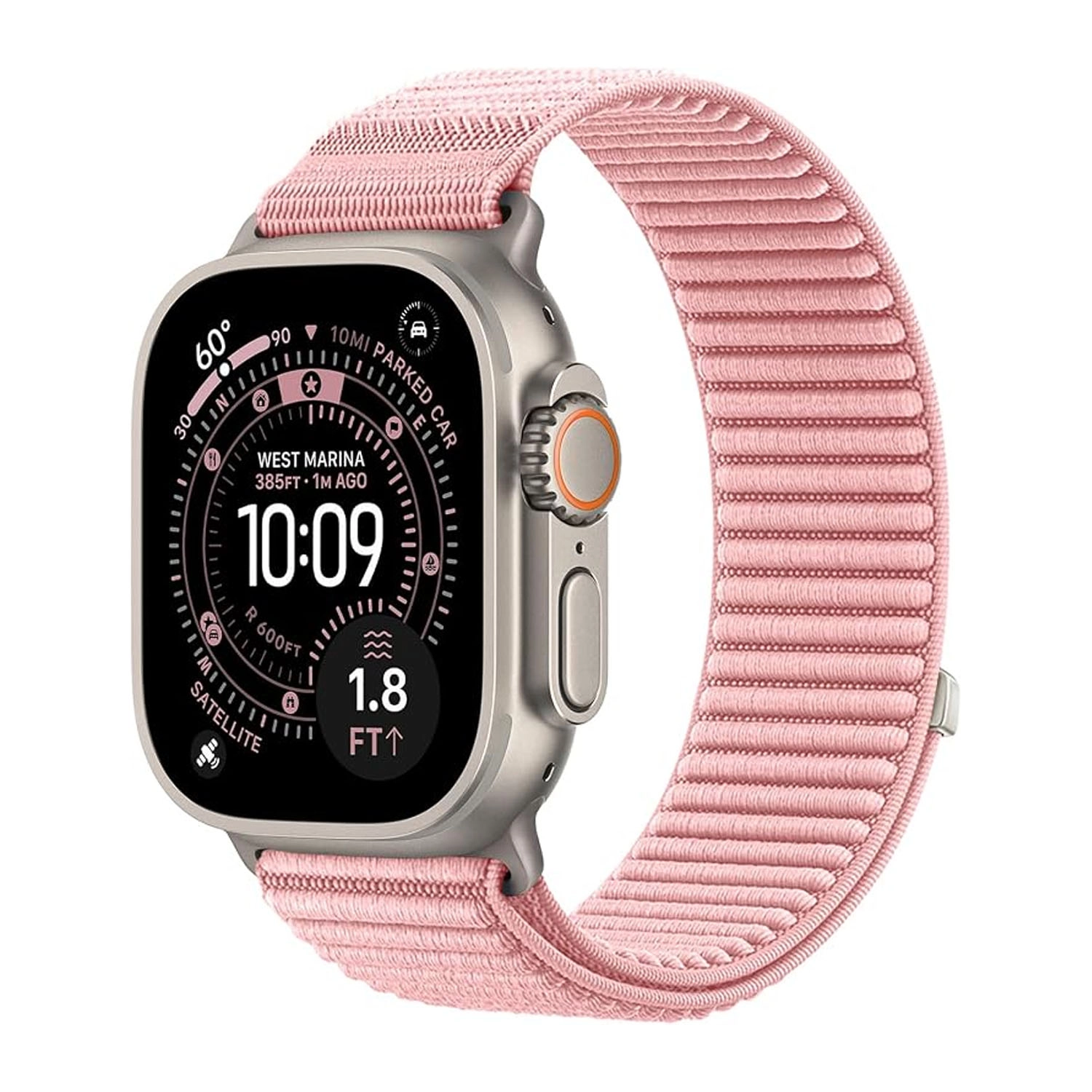 Forzacase Apple Watch 10 46mm ile uyumlu Wave Desen Hasır Örgü Cırtlı Kordon Kayış - FC1258