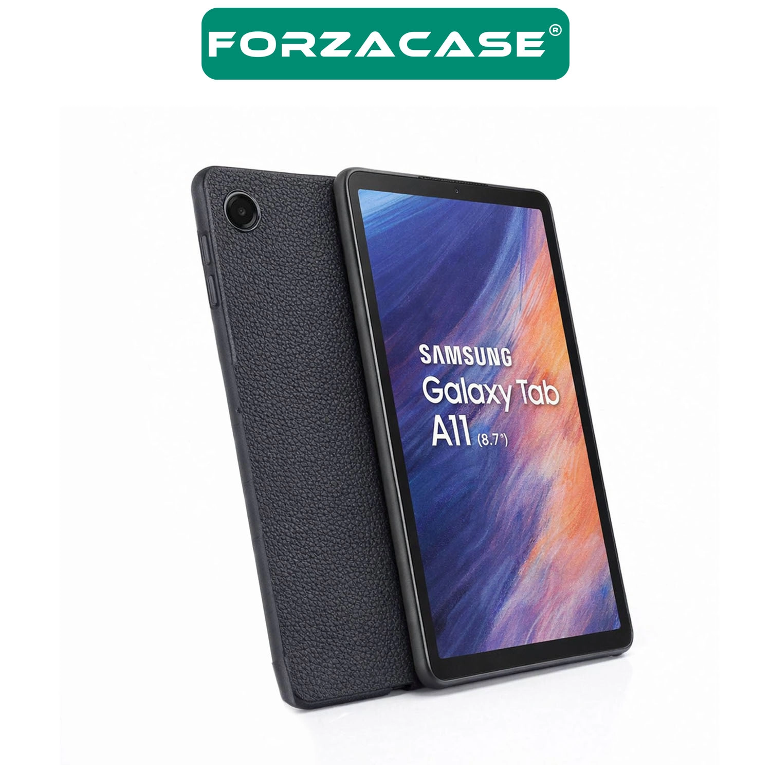 Forzacase Samsung Galaxy Tab A11 8.7 inç ile uyumlu Deri Görünümlü Silikon Kapak Kılıf - FC1259