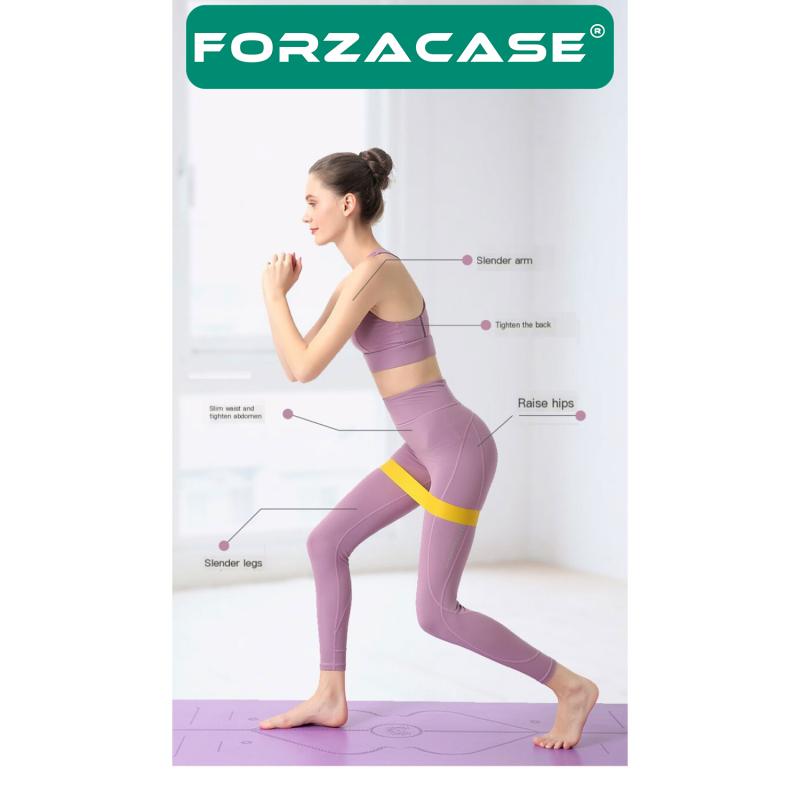 Forzacase Aerobik Bant 5’li Pilates Yoga Bandı Plates Direnç Kemeri  - FC129