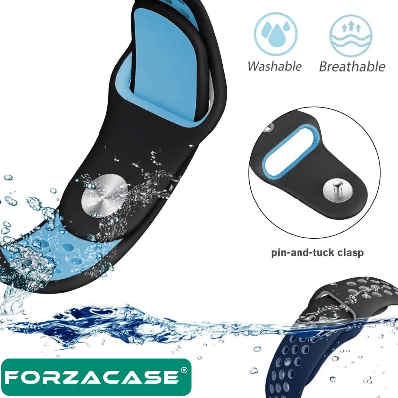 Forzacase Xiaomi Watch S1 Active uyumlu Delikli Silikon Kordon Kayış - FC137