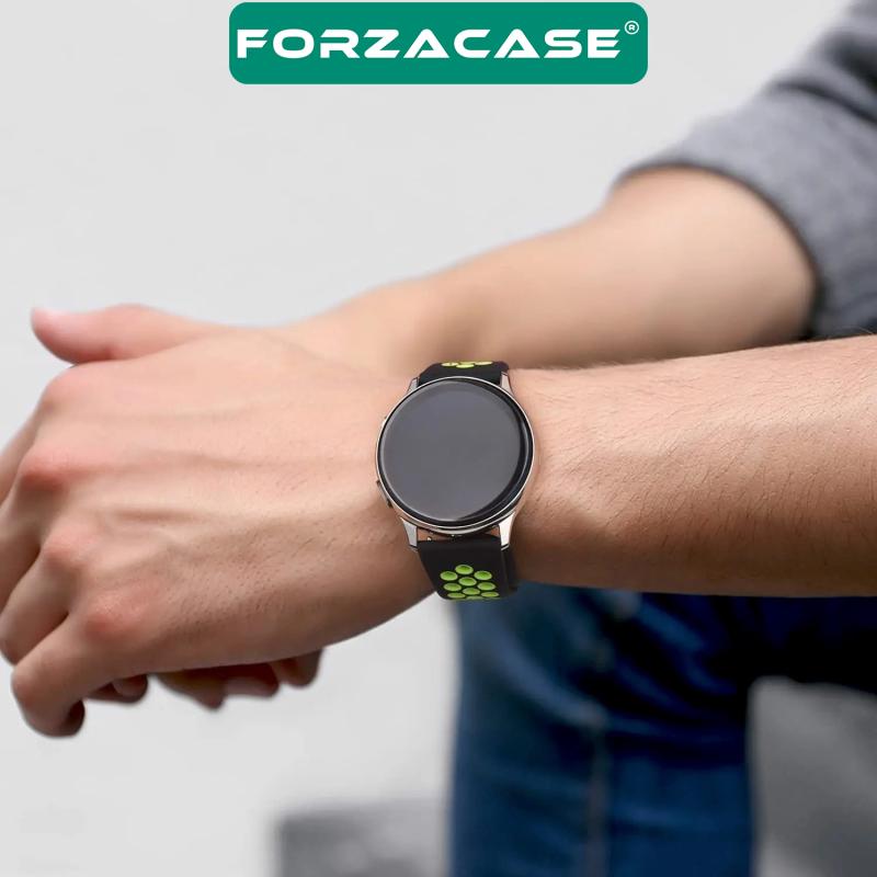 Forzacase Samsung Galaxy Watch Gear S4 46mm uyumlu Delikli Silikon Kordon Kayış - FC137