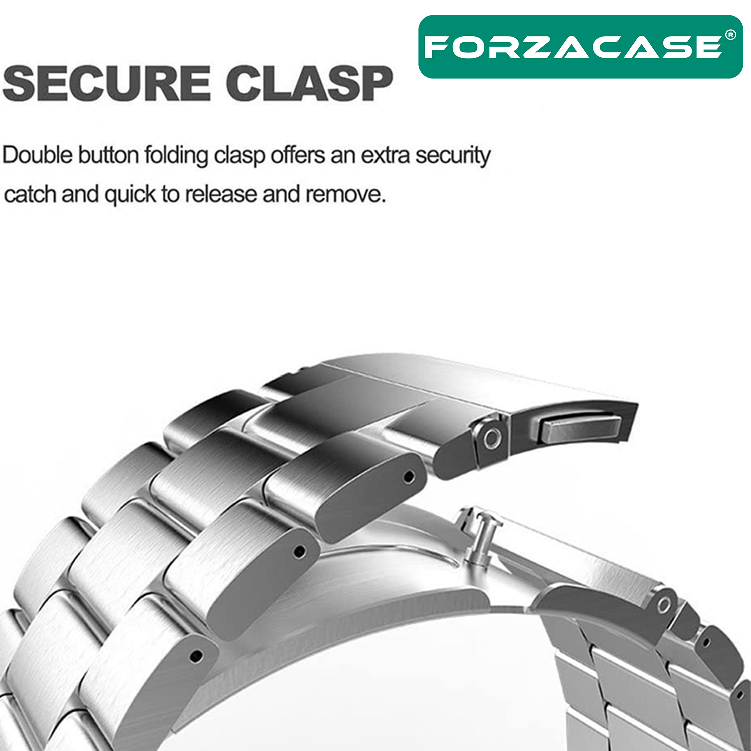 Forzacase Huawei Watch GT2 46 mm için Metal Kordon Kayış - FC141
