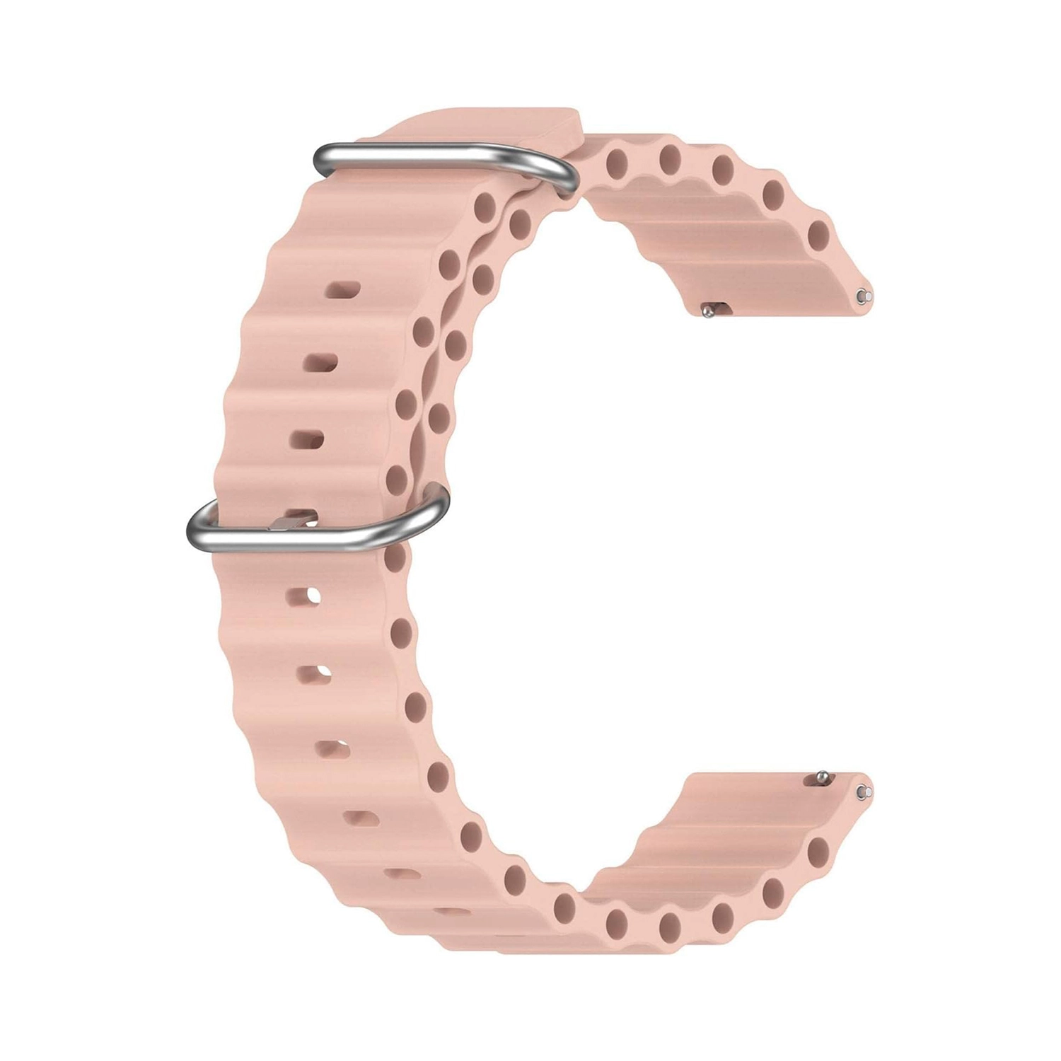 Forzacase Huawei Watch Buds 2 ile uyumlu Ocean Oluklu Silikon Kordon Kayış - FC143