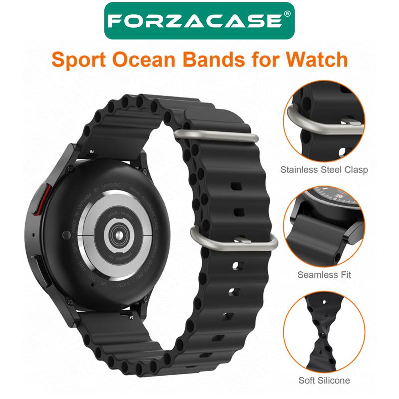 Forzacase Haylou Solar LS05 için Ocean Oluklu Silikon Kordon Kayış - FC143