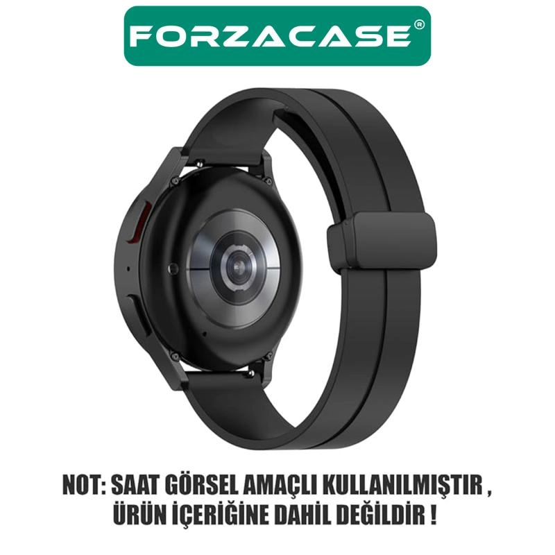 Forzacase Xiaomi Watch 5 47mm ile uyumlu D Manyetik Tokalı Silikon Kordon Kayış - FC144