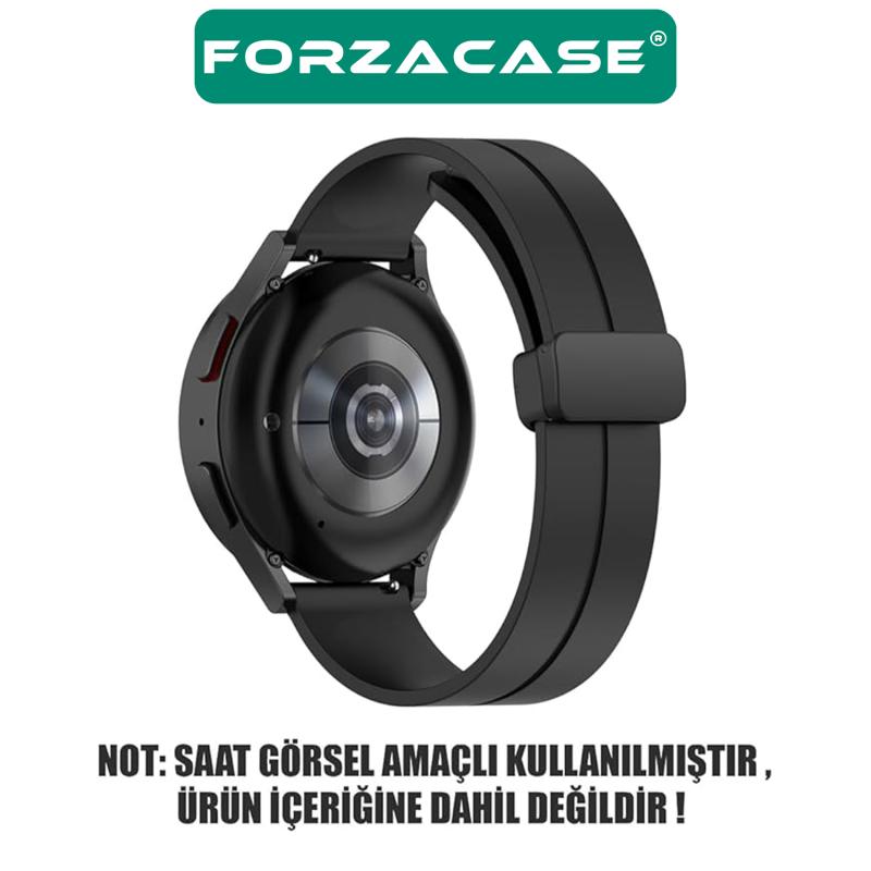 Forzacase Amazfit Pace / Pace 2 için Manyetik Tokalı 22mm Silikon Kordon Kayış - FC144
