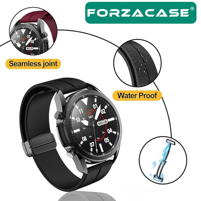 Forzacase Honor Watch Magic / Magic 2 46 mm için Manyetik Tokalı 22mm Silikon Kordon Kayış - FC144