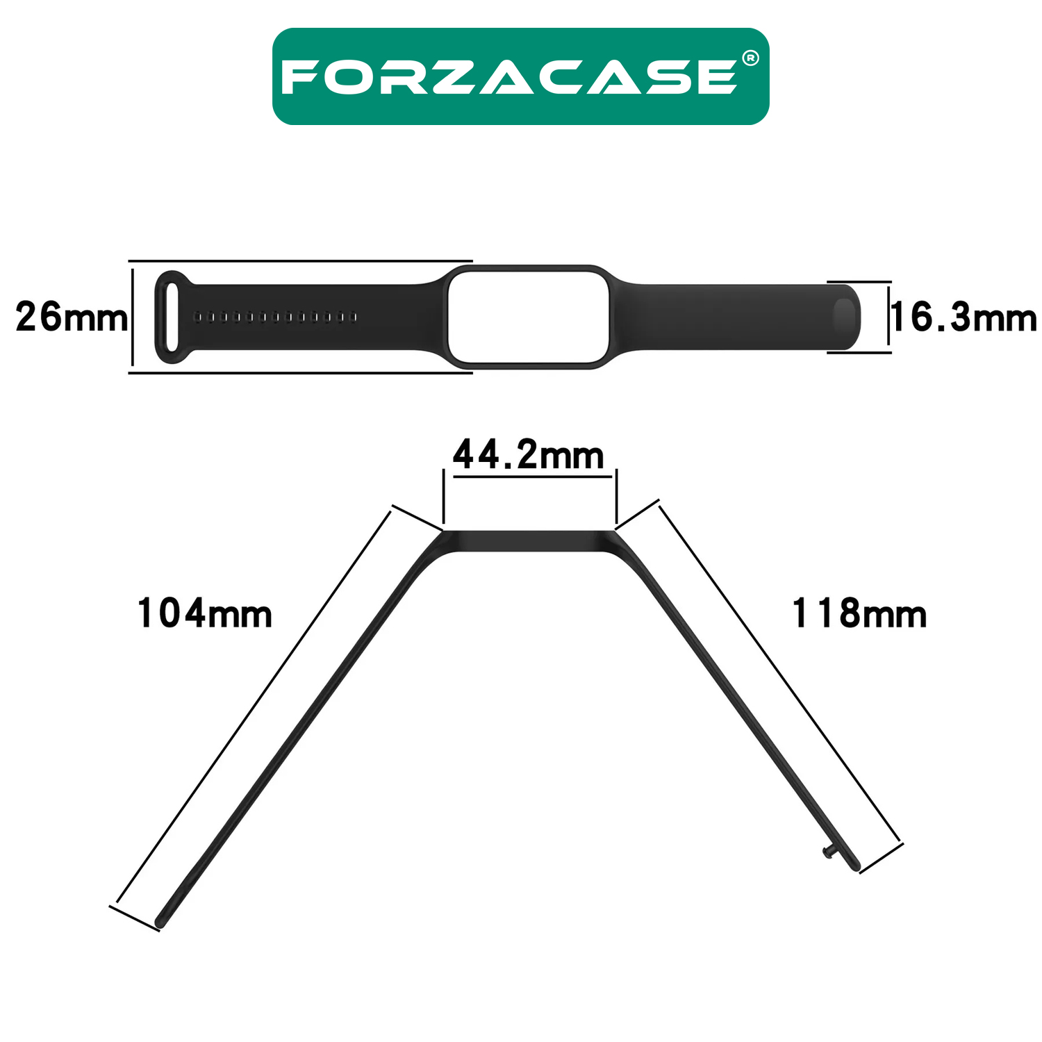 Forzacase Xiaomi Redmi Band 2 için Silikon Kordon Kayış - FC146