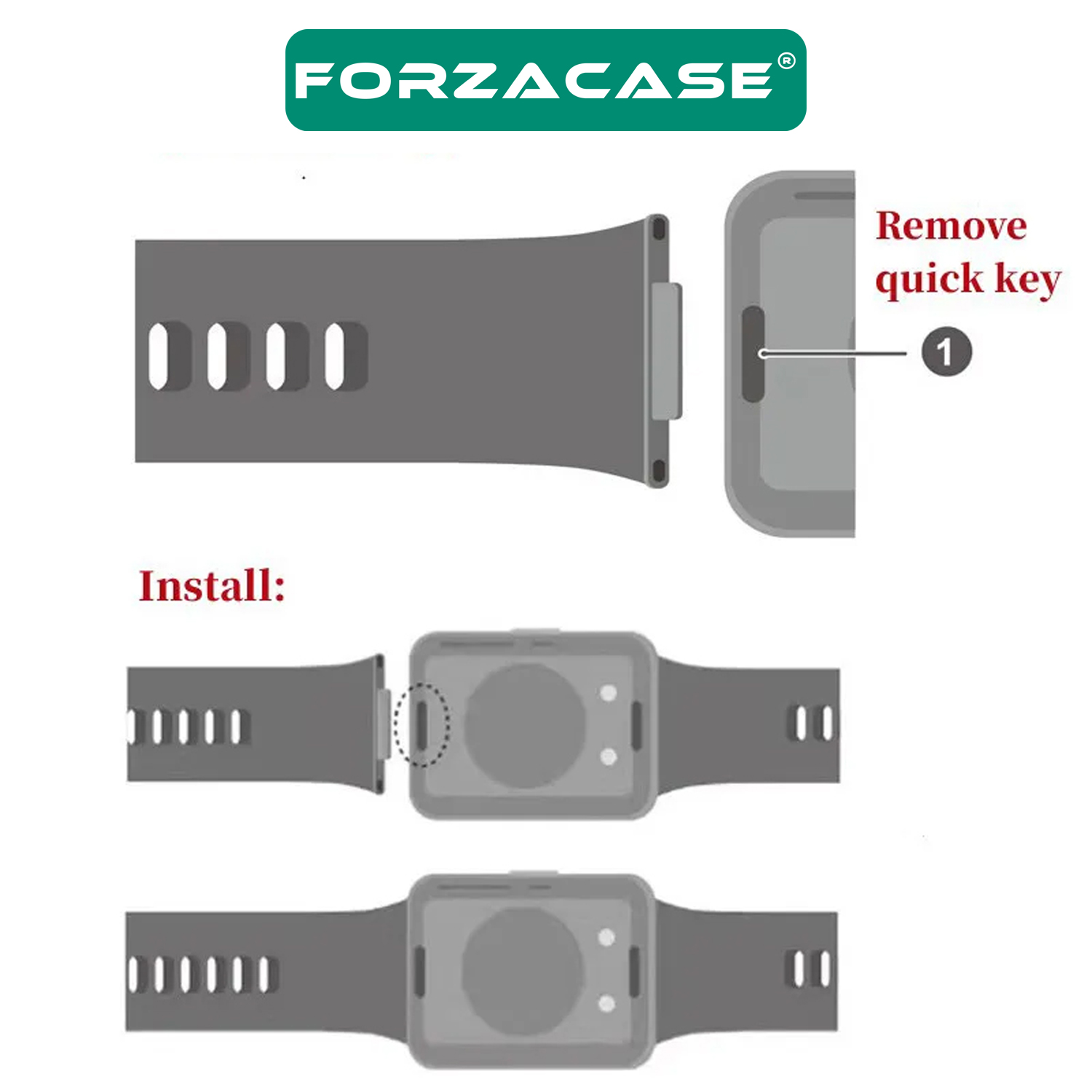 Forzacase Huawei Watch Fit 2 için Silikon Kordon Kayış - FC150