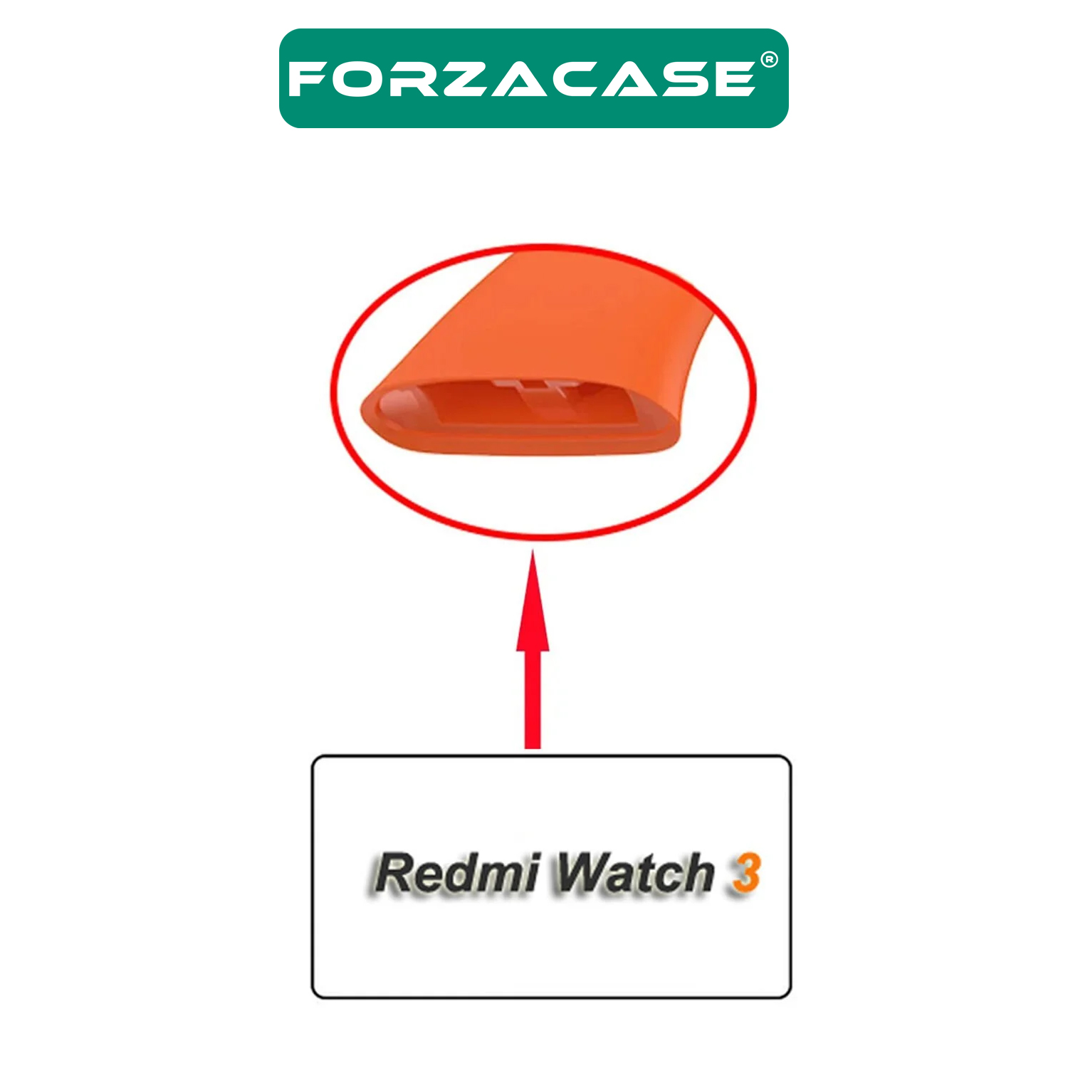 Forzacase Xiaomi Redmi Watch 3 için Silikon Kordon Kayış - FC151