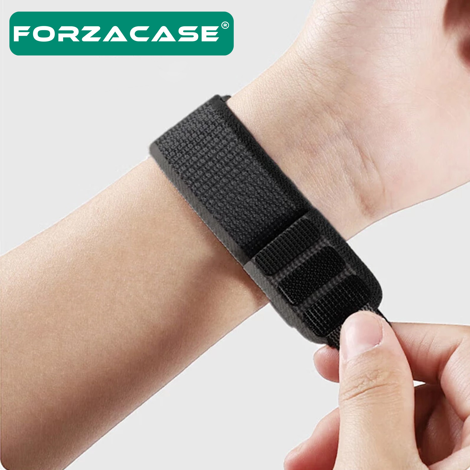 Forzacase 22 mm Universal Akıllı Saatler için Cırtlı Hasır Kumaş Kordon Kayış - FC153