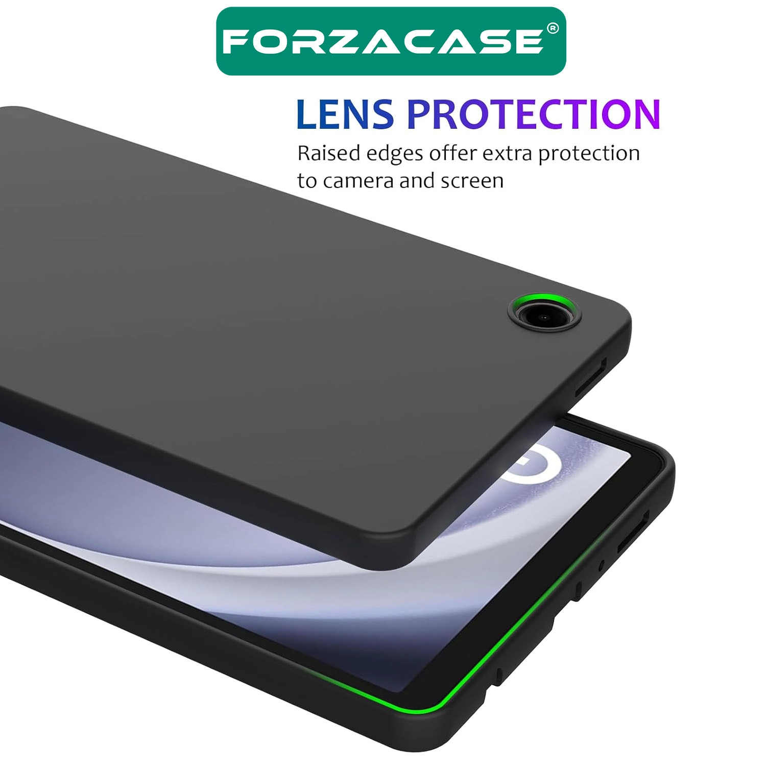 Forzacase Samsung Galaxy Tab A11 8.7 inch SM-X130 Tablet ile Uyumlu Silikon Kılıf Siyah - FC155