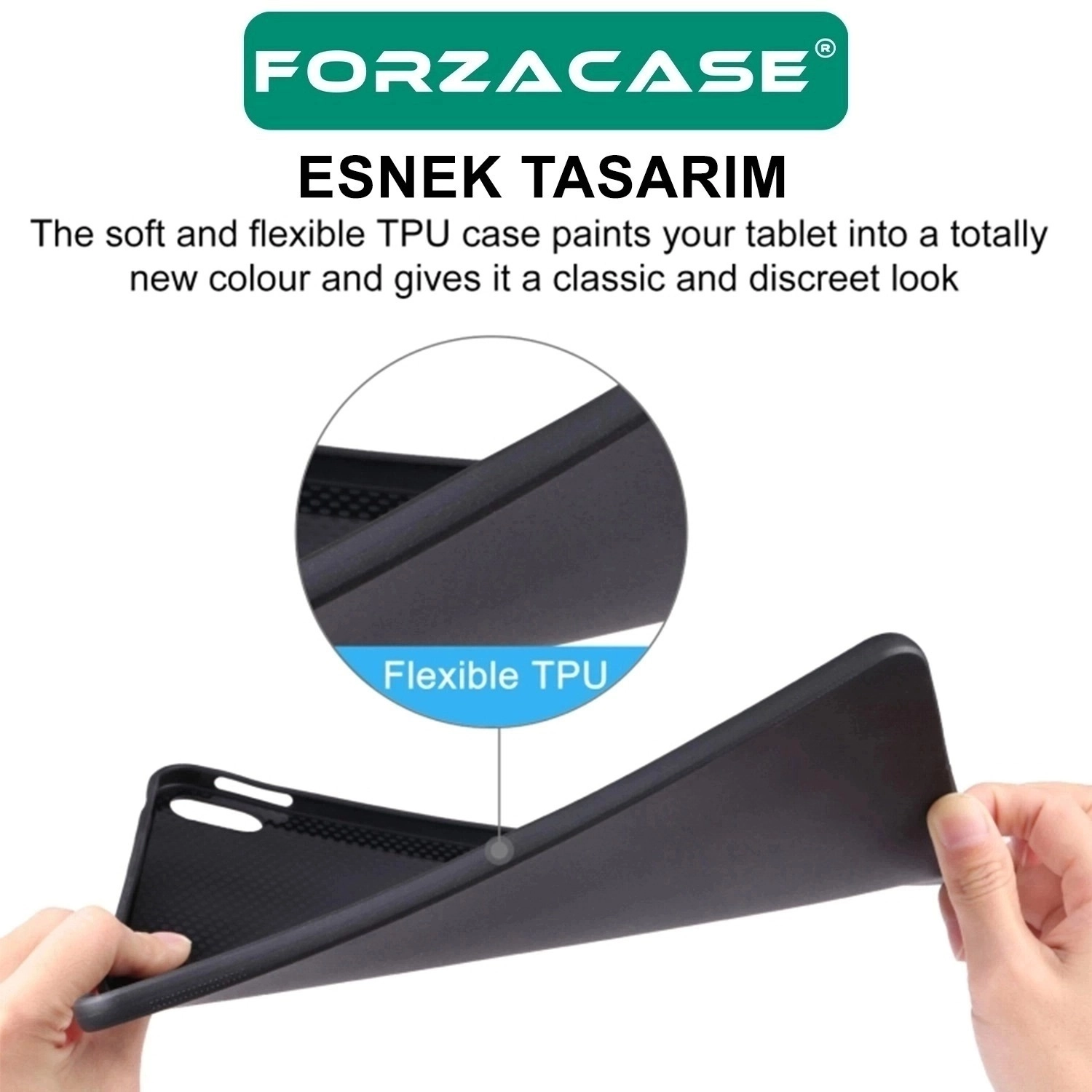 Forzacase Xiaomi Pad 8 / Pad 8 Pro 11.2 inch Tablet ile Uyumlu Silikon Kılıf Siyah - FC155