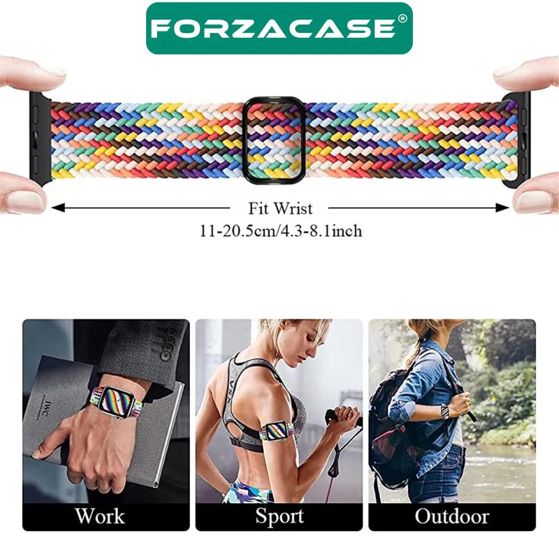 Forzacase Apple Watch 8 45mm için Hasır Örgü Kordon Kayış - FC166