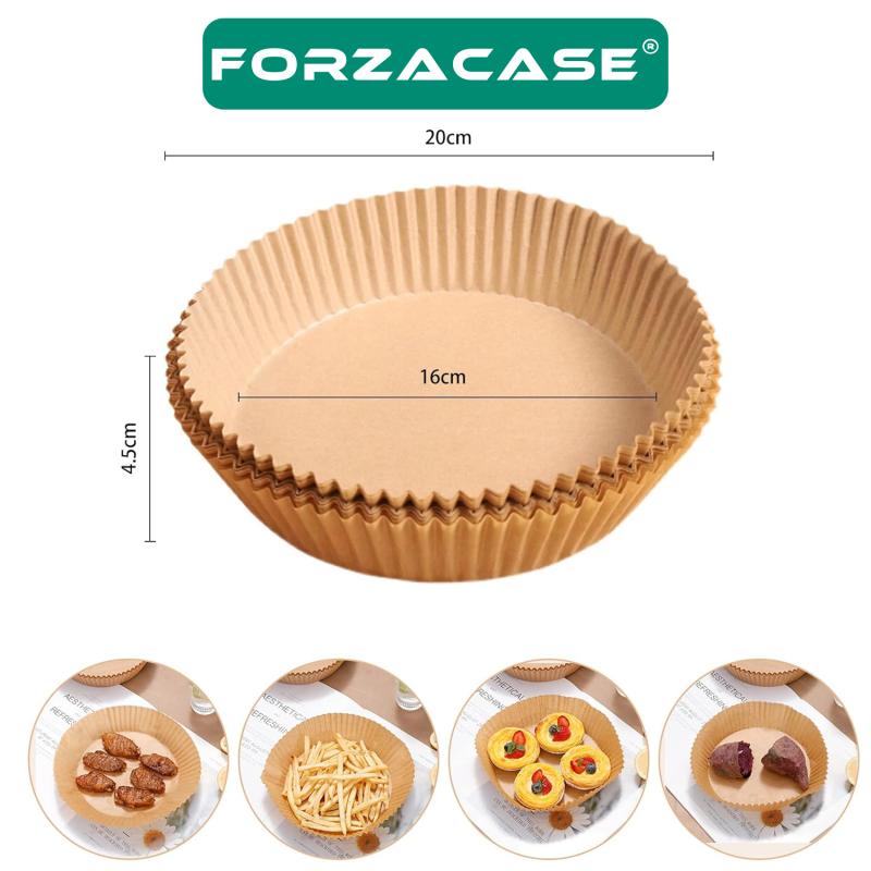 Forzacase 50 Adet AirFryer Hava Fritözü Pişirme Kağıdı Yağ Geçirmez Tabak Model - FC184
