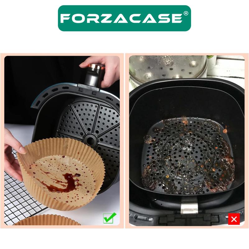 Forzacase 50 Adet AirFryer Hava Fritözü Pişirme Kağıdı Yağ Geçirmez Tabak Model - FC184