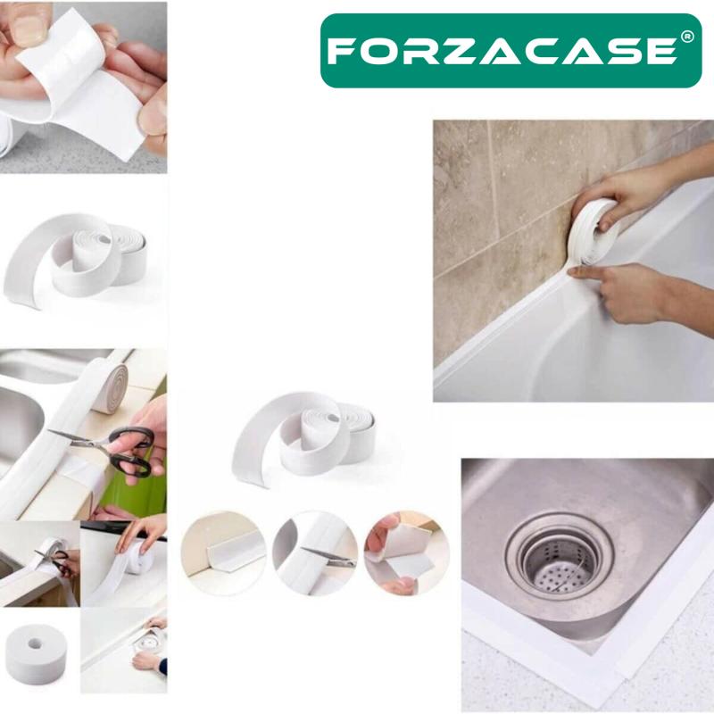Forzacase Lavabo Küvet Ocak Kenar İzalasyon Bandı Banyo Mutfak Su Sızdırmaz Tamir Bandı 3 m - FC923