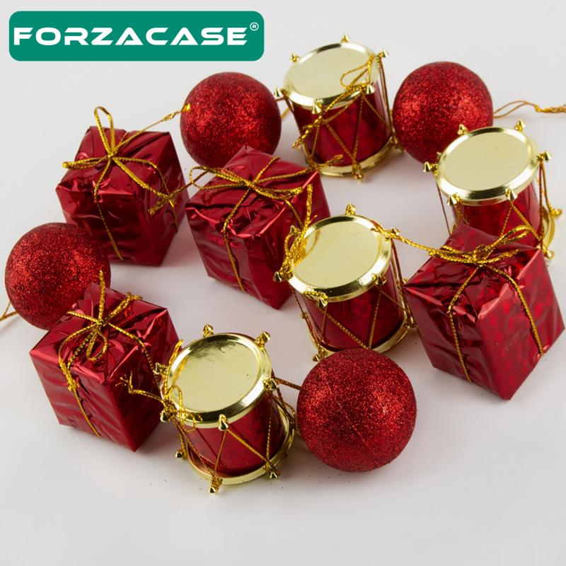 Forzacase 13 Adet Karışık Yılbaşı Noel Ağacı Süsleme Seti Ağaç Süsleme Dekor - FC192