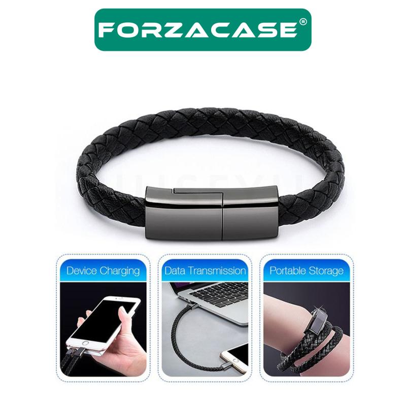 Forzacase Type-C to Type-C Deri Bileklik Şarj Data Kablosu PD 66W - FC198