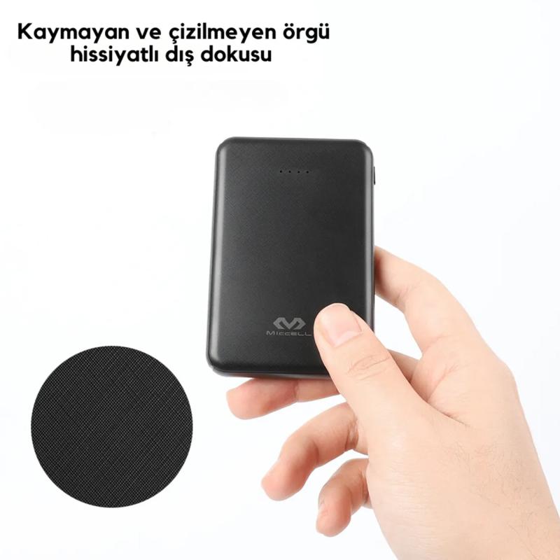 Forzacase Miccell Serisi 5000 Mah Powerbank Çift Usb Çıkışlı Type-C Micro USB Girişli - FC200