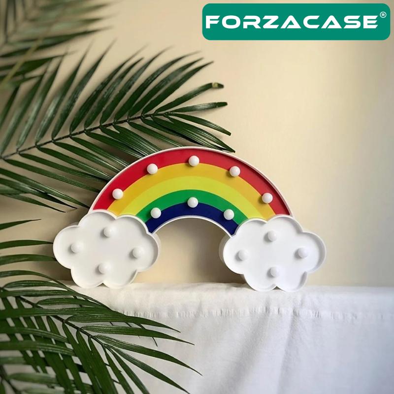 Forzacase Duvara Asılabilir Led Işıklı Gökkuşağı Gece Lambası- FC223
