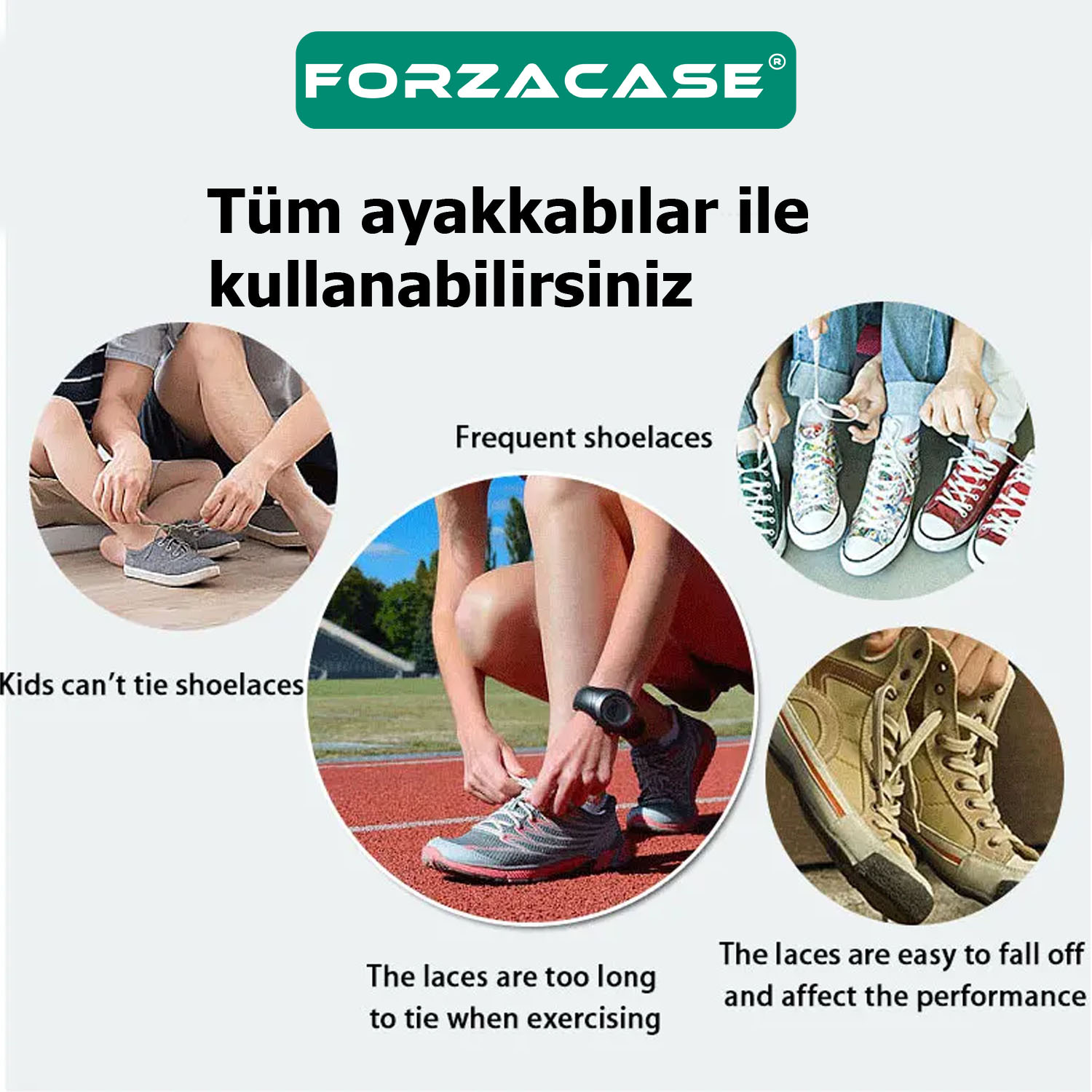 Forzacase Çocuklar için Kolay Kullanımlı Mıknatıslı Ayakkabı Bağcığı - FC228